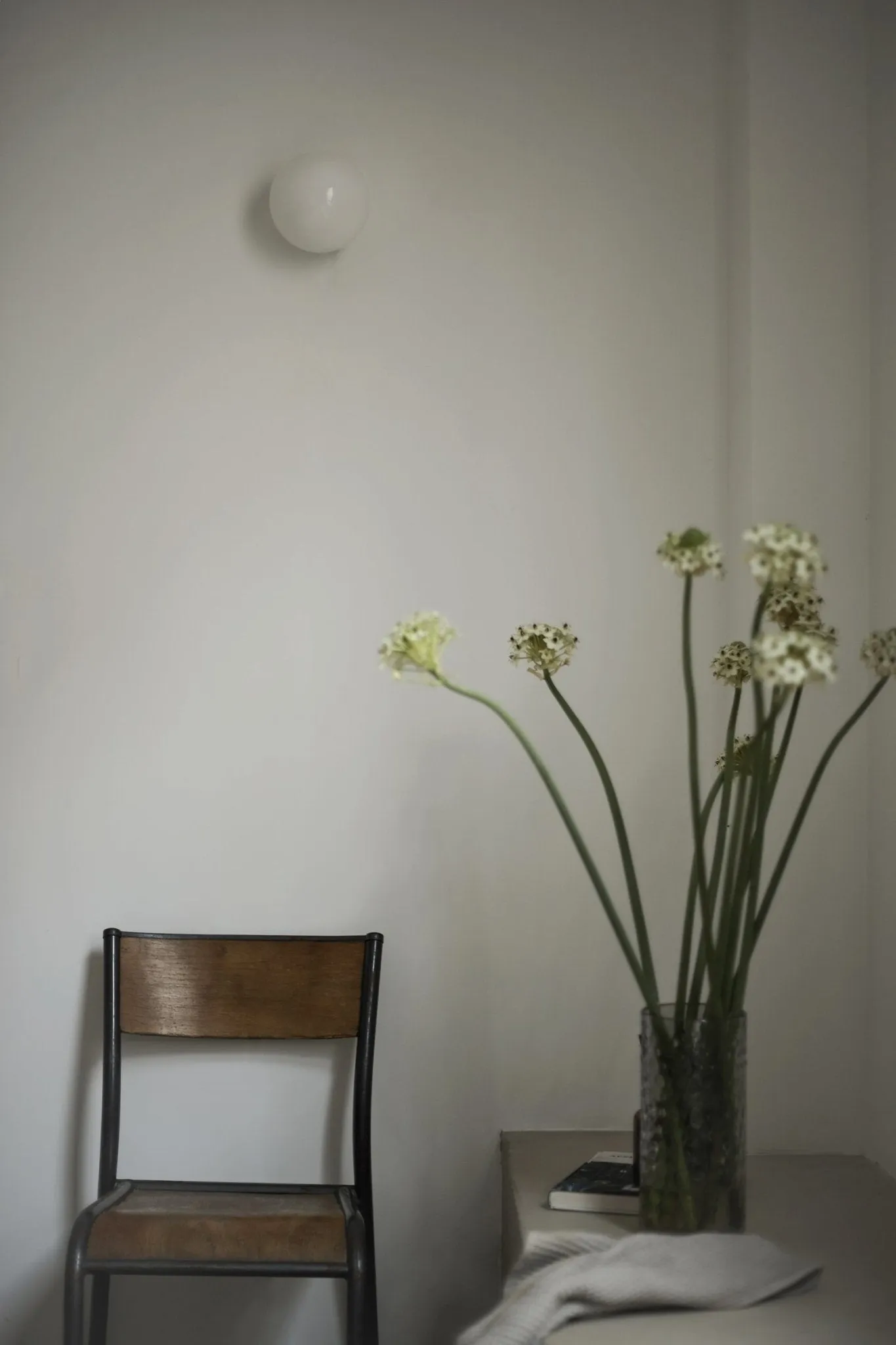 Milk Glass Globe Sconces