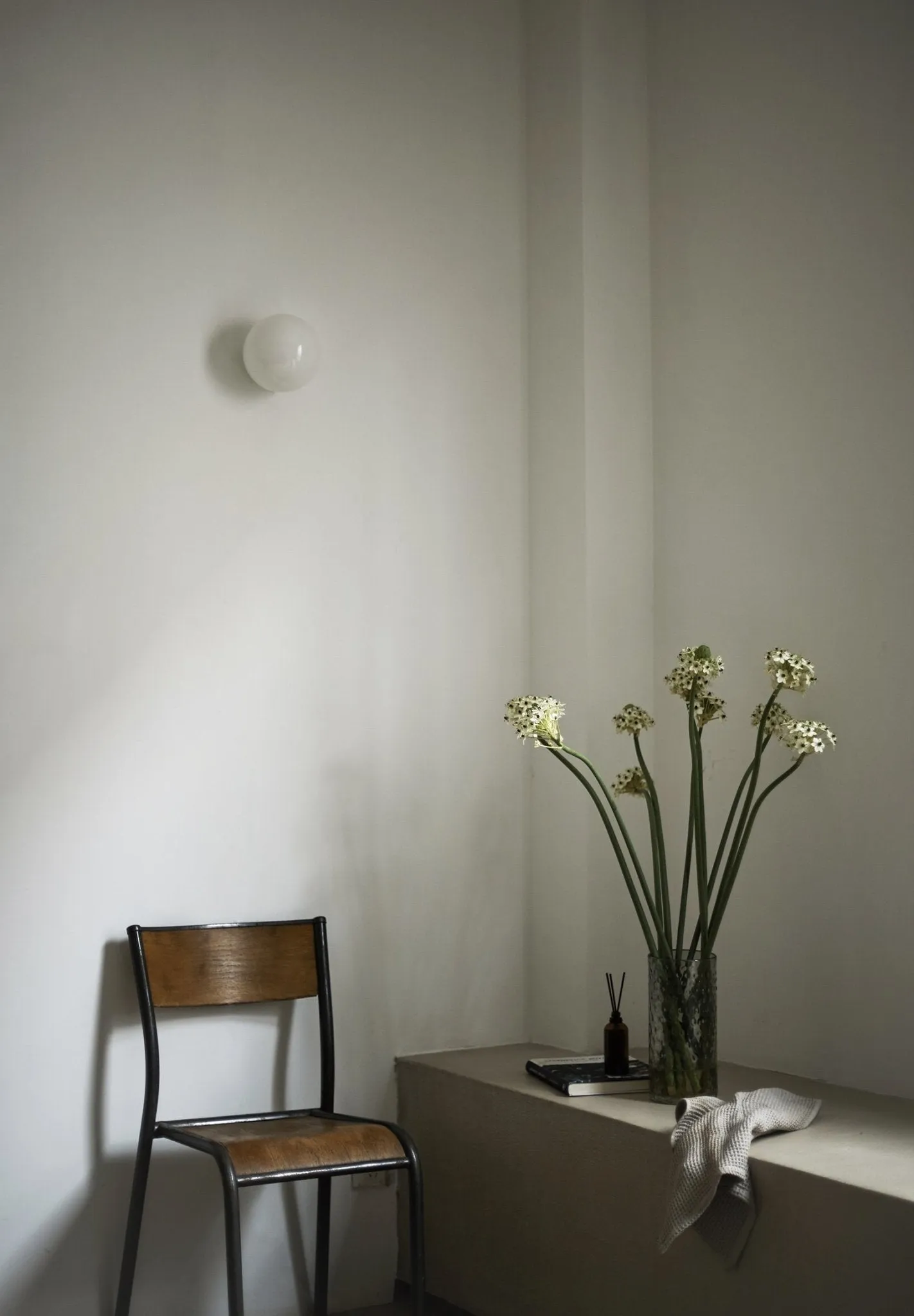 Milk Glass Globe Sconces