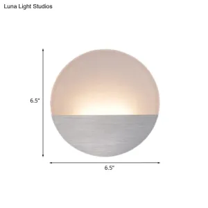 Modern LED Sconce Light: Sleek White Round/Square Design, Single Acrylic Wall Lighting in Warm/White Glow