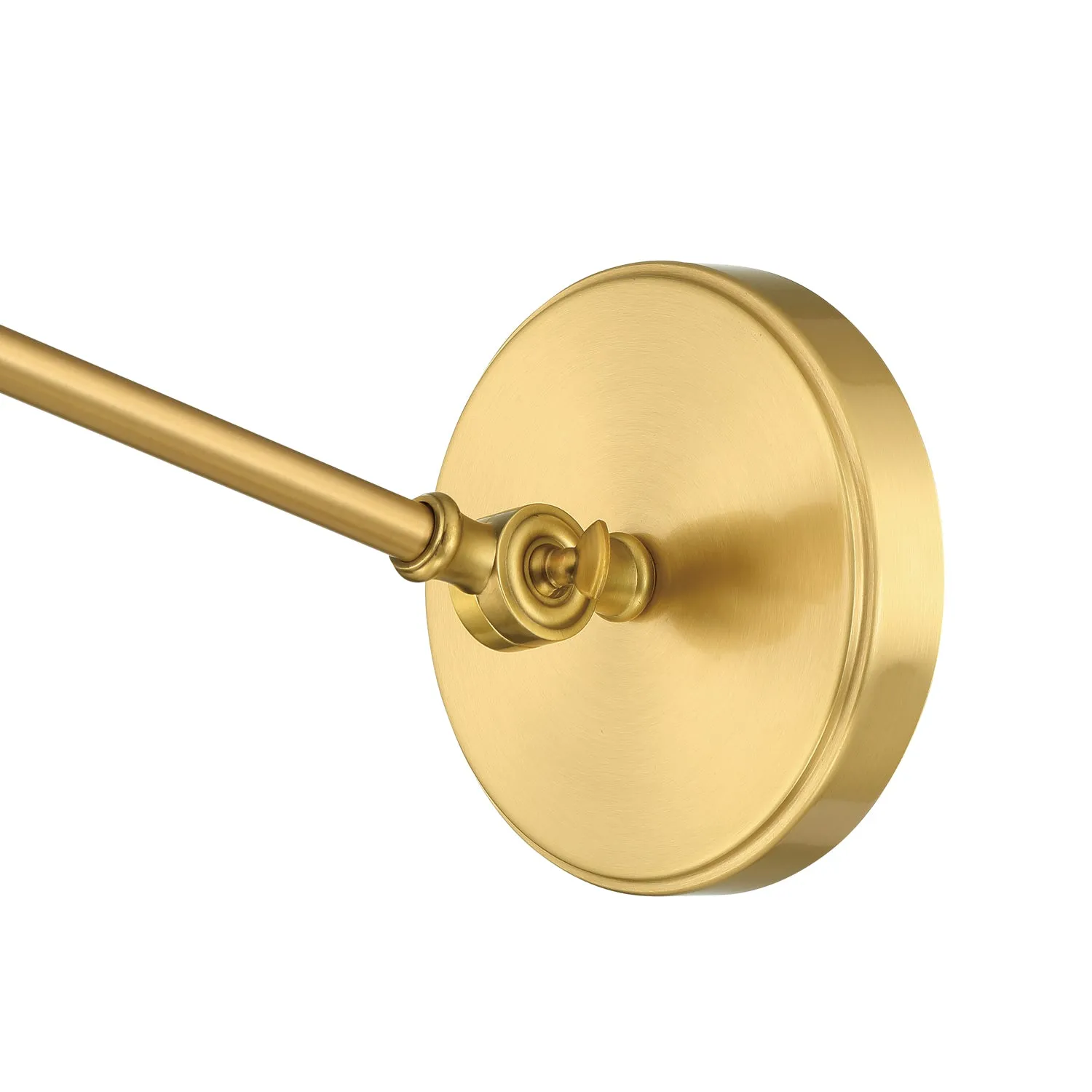 Open Box Owen Adjustable One Arm Wall Light, Satin Brass