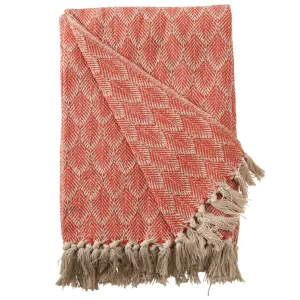 Paprika Patterned Woven Throw