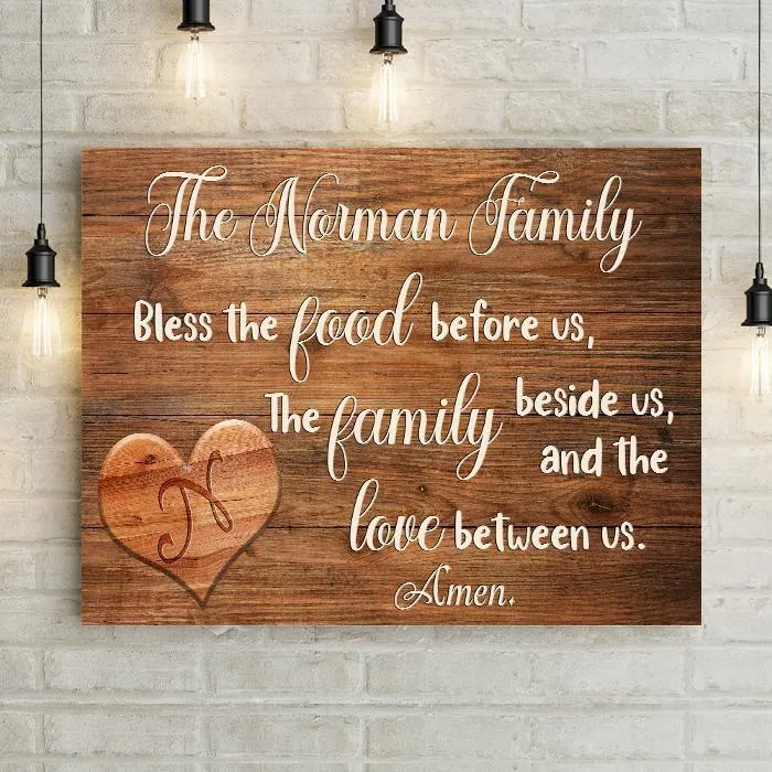 Personalized Family Prayer Premium Canvas