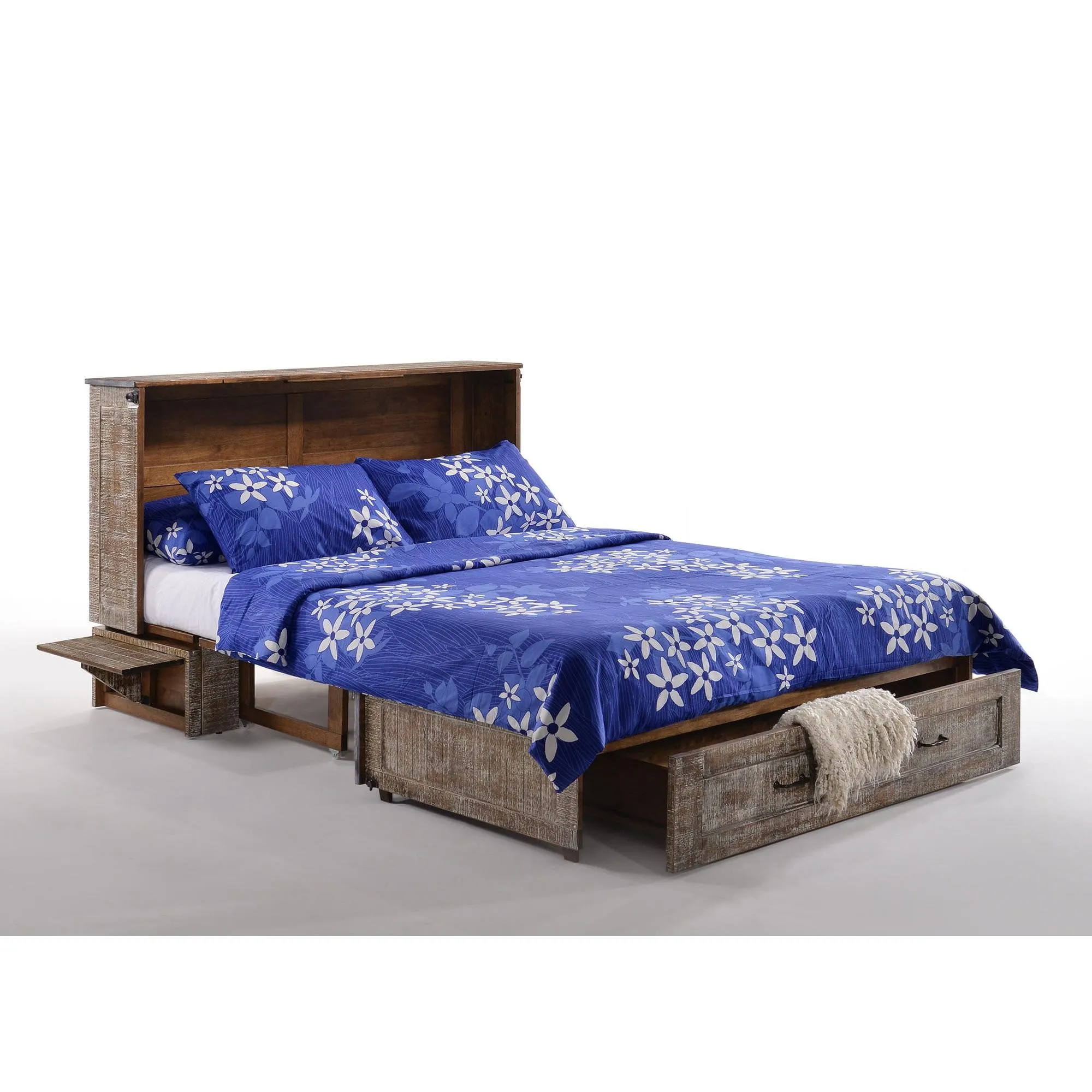 Poppy Murphy Cabinet Bed in White Bark