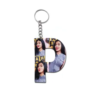Prints Club personalized Wooden Alphabet Shape Photo Keychains
