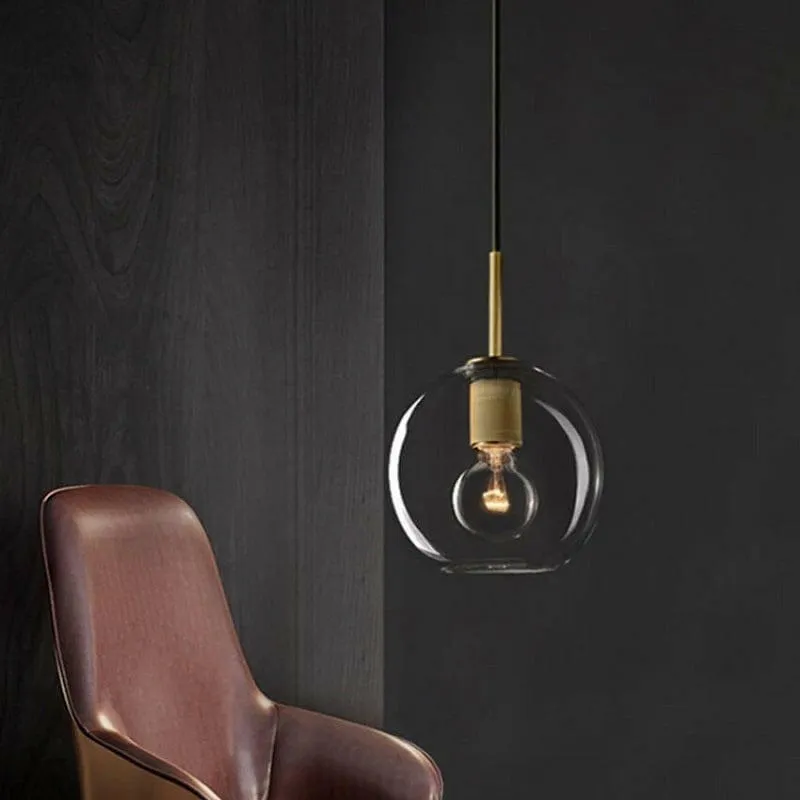 Radiant Elegance - Vintage Clear Glass Pendant Lamp