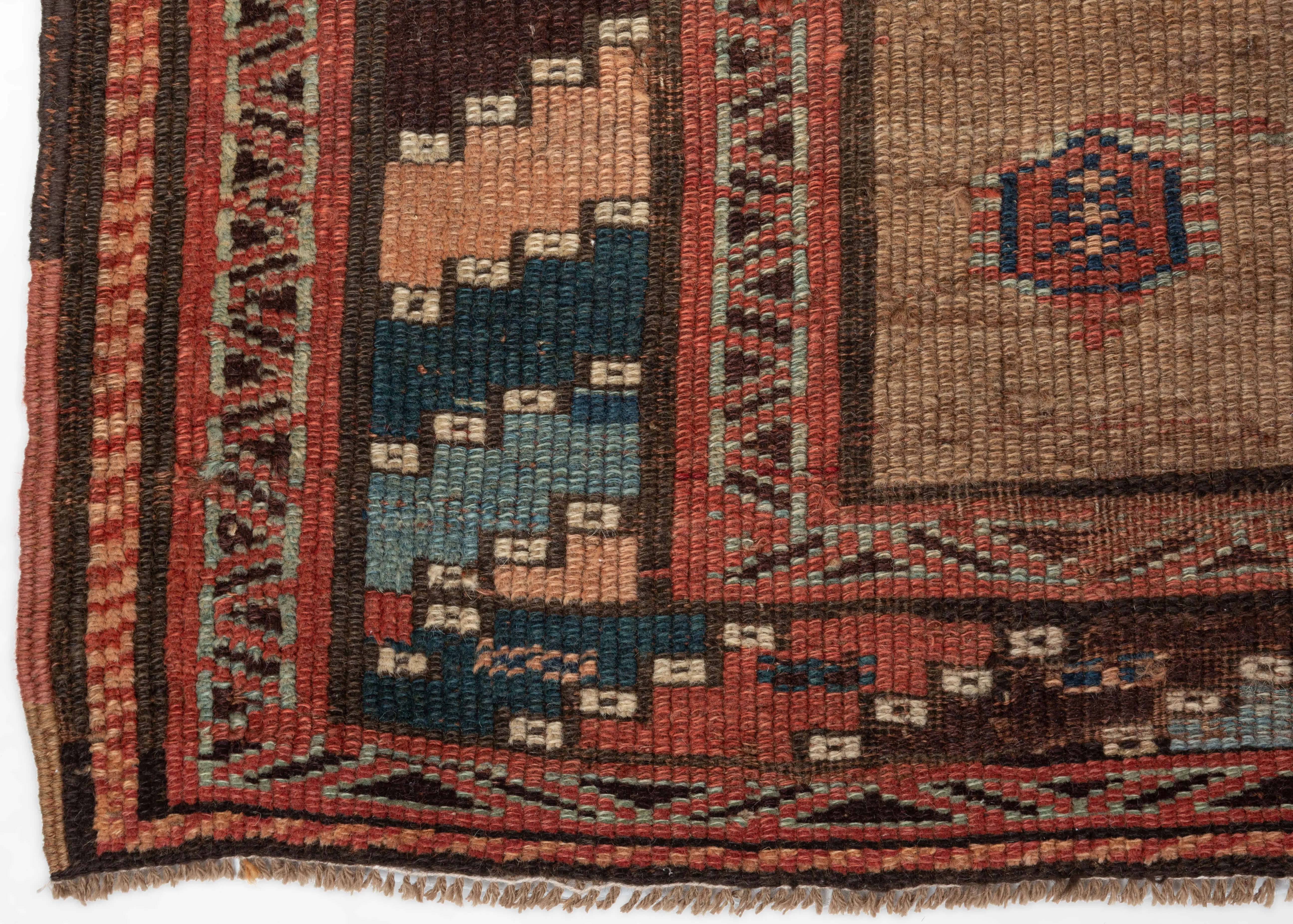 Rare 19th Century Kurdish Runner - 3'8 x 10'5