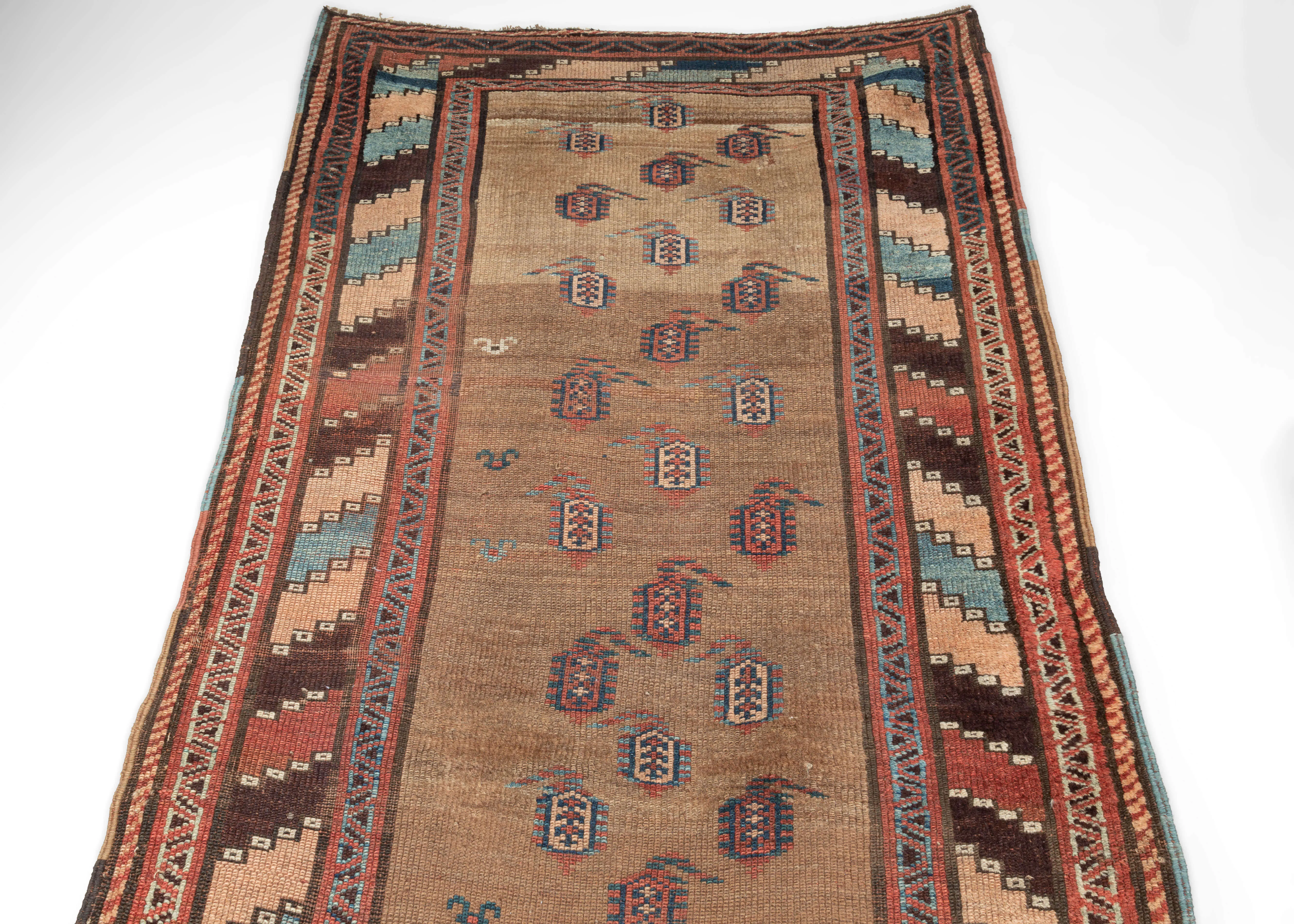Rare 19th Century Kurdish Runner - 3'8 x 10'5