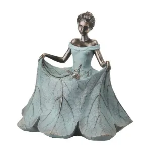 Regency International Polystone Lady Leaf Dress Feeder 13" Tall