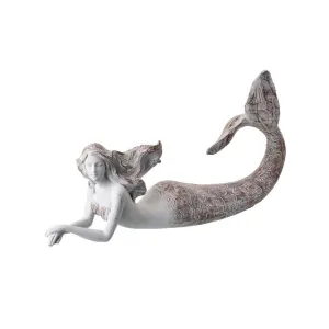 Regency International Resin Sunbathing Mermaid 14.5" Tabletop Décor