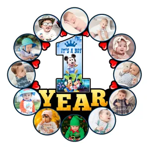 Shri Kanth Art® Wood Personalized Photo Frames Perfect for Gift and Home Decorations (Design 7)