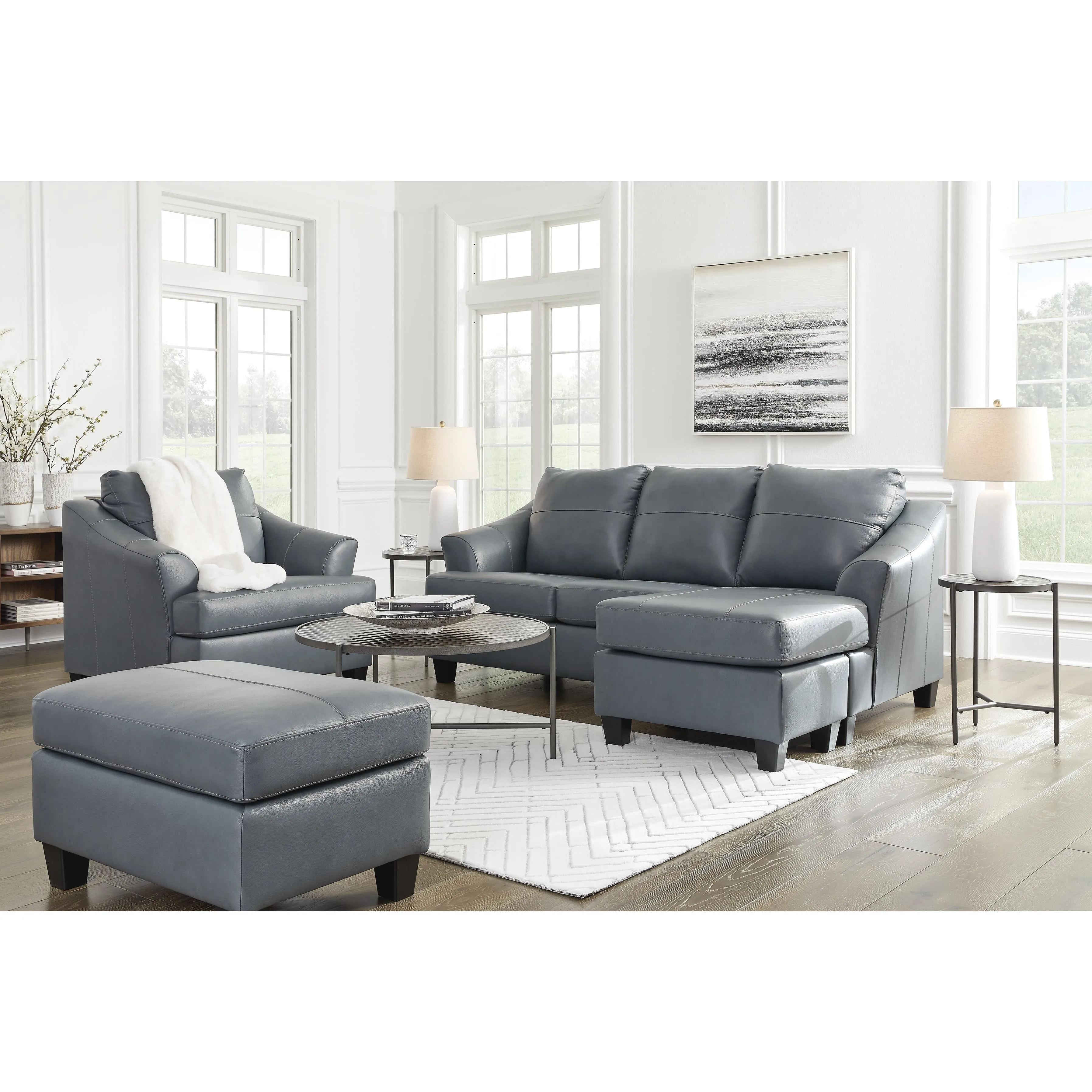 Signature Design by Ashley Genoa Leather Match Ottoman 4770514