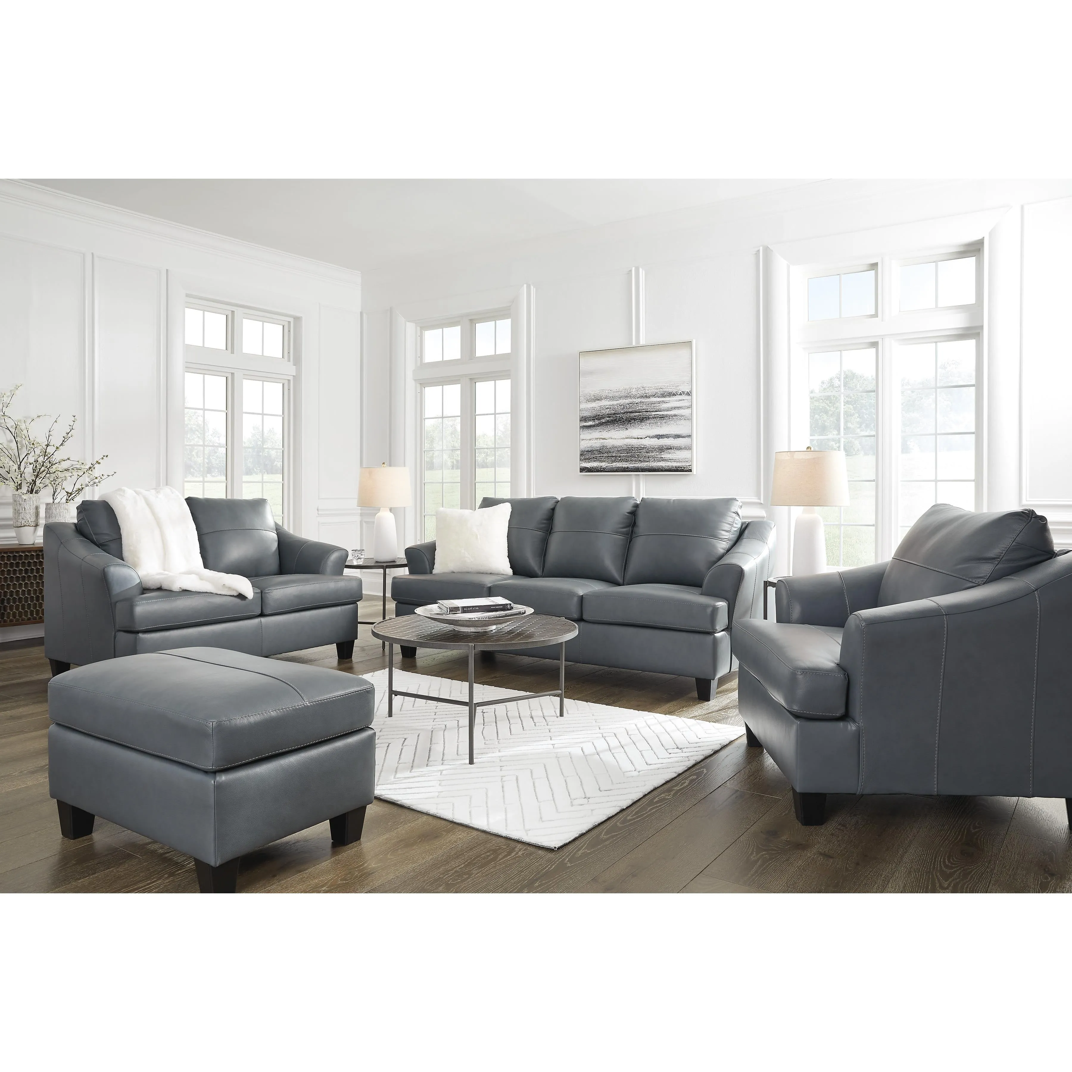 Signature Design by Ashley Genoa Leather Match Ottoman 4770514C