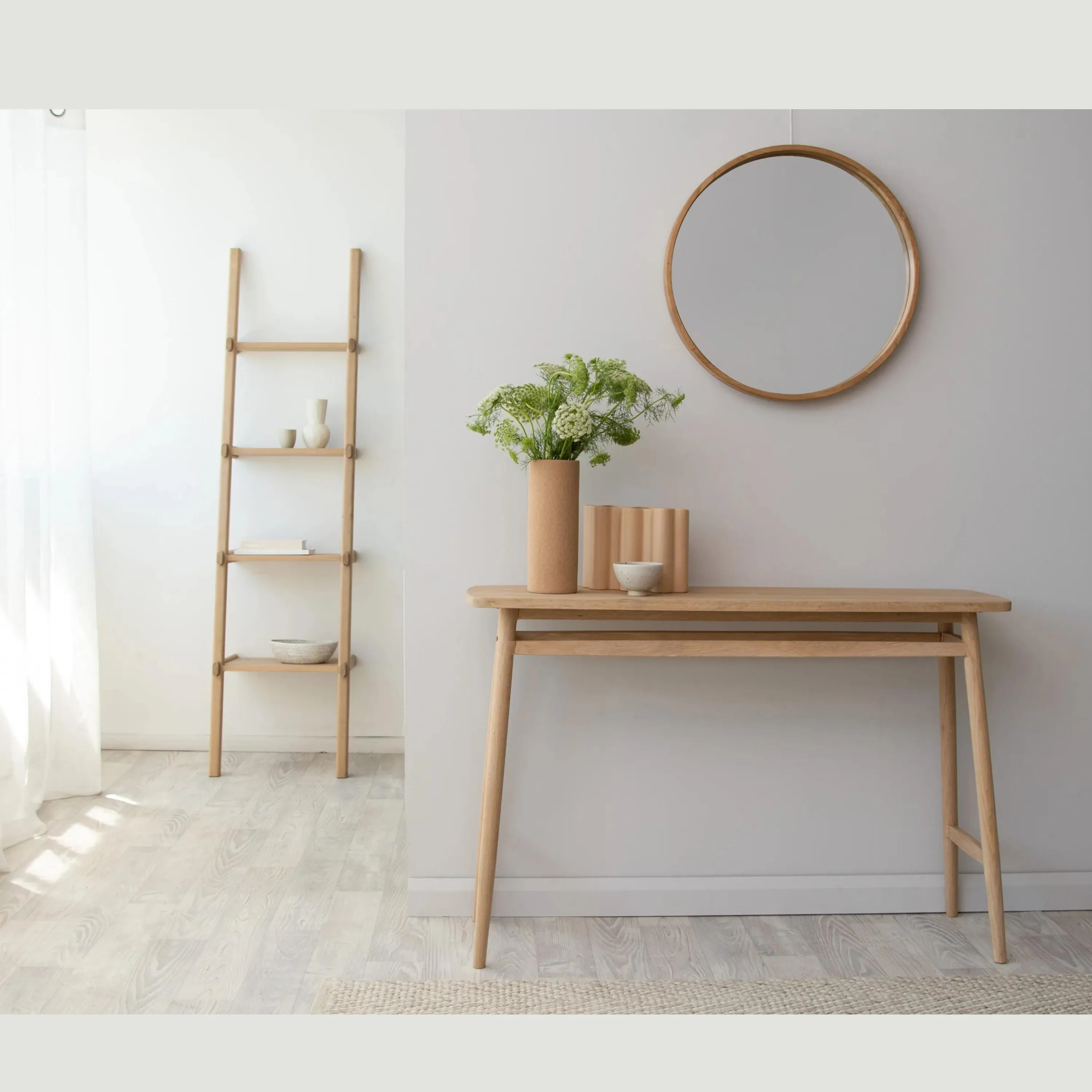 Simply City Ladder Shelves - Oak