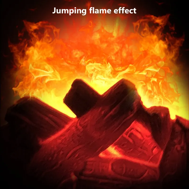 Simulation Fireplace Firewood Lanterns Lamp Desktop Ornaments Dynamic Vision 3D