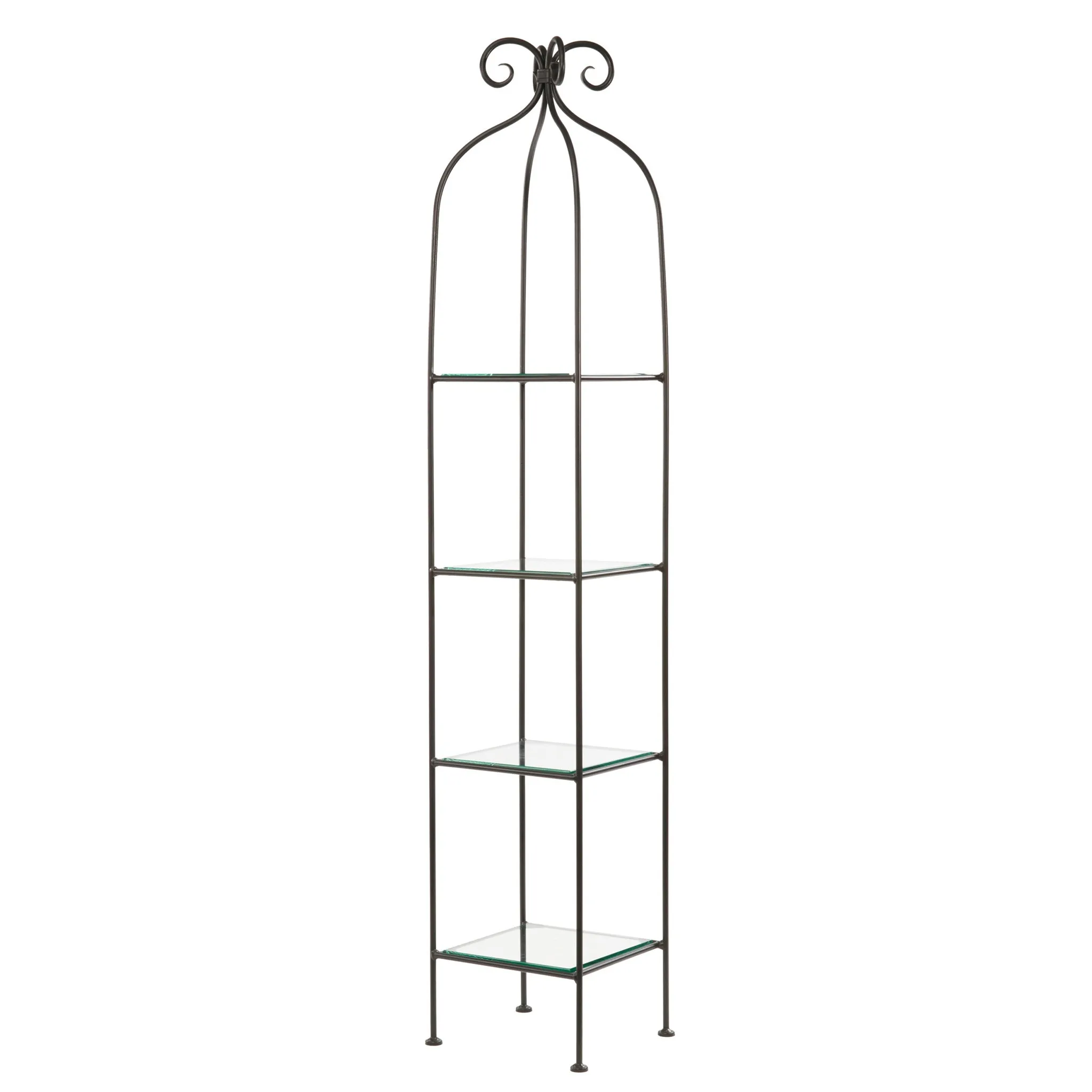 Single Width 4-Tier Scroll Standing Shelf