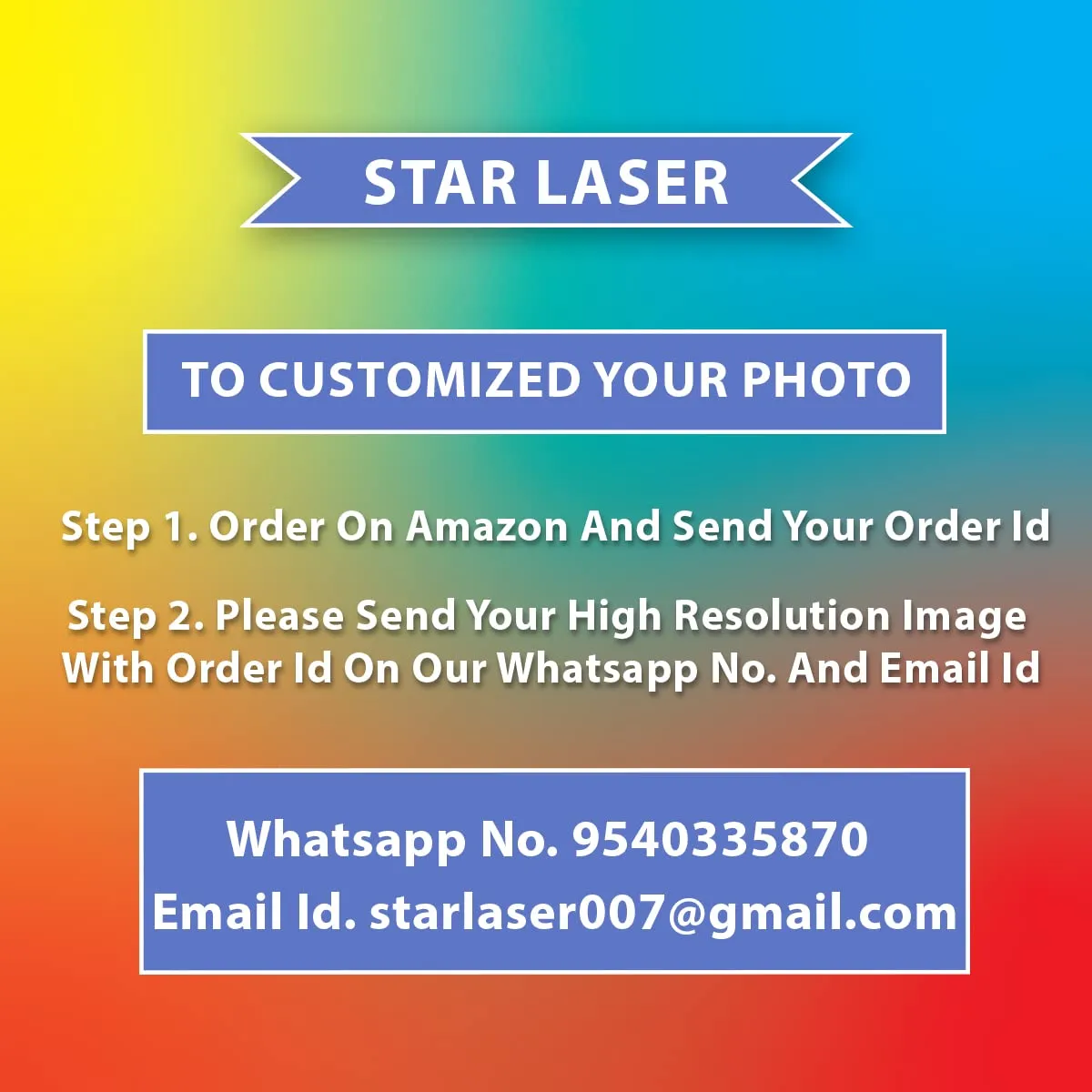 StarLaser Plaque Style Photo Frame Personalized Gift for BFF, Birthday Gift for Friend, Memorable Photo Frame (warm white light)