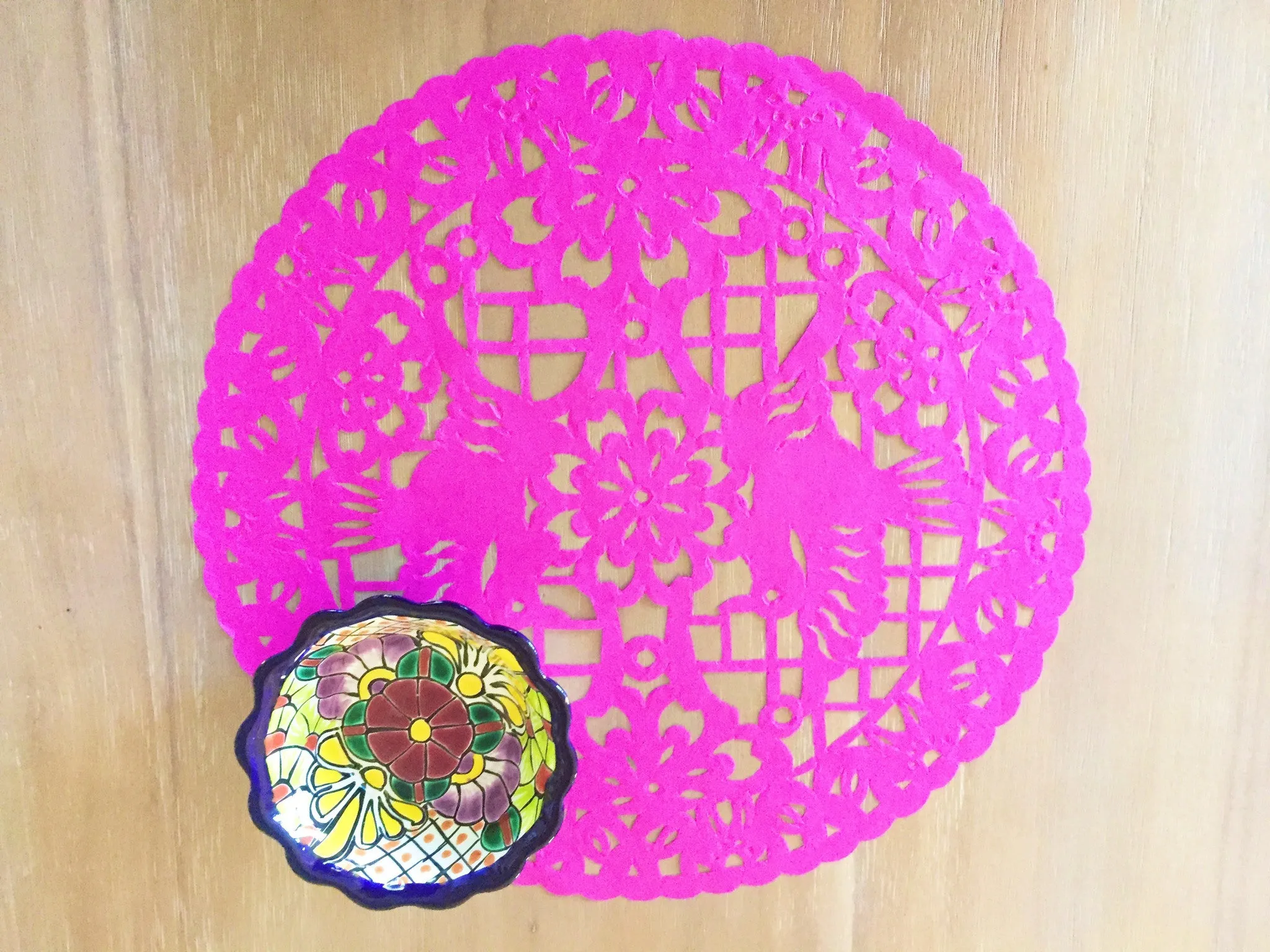 Tissue placemats Mexican Papel Picado, Set of 4