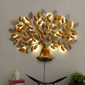 Tree With Mosque Buddha Iron Wall Lamps