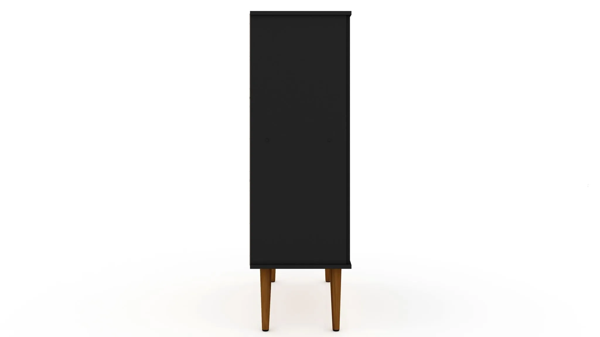 Tribeca Mid-Century-Modern Shoe Closet with Adjustable Shelves in Black