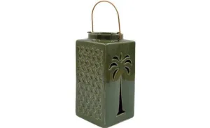 Tropical Palm Glow Porcelain Lanterns