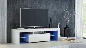 TV STAND DACO 140CM WHITE / WHITE GLOSS