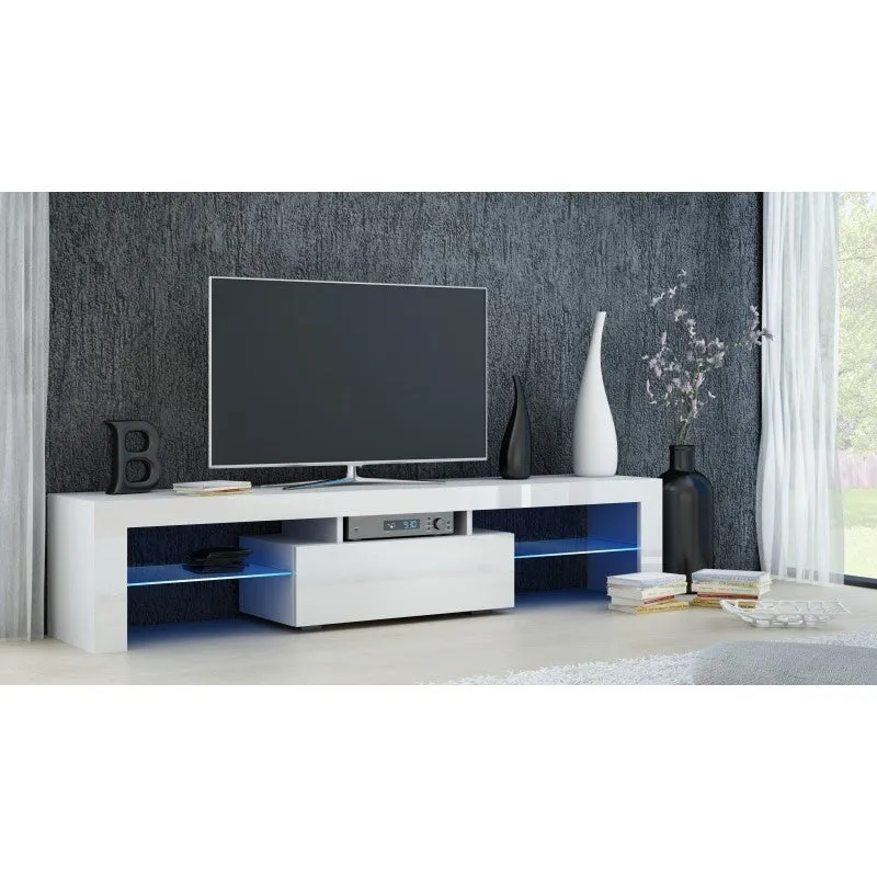 TV STAND DACO 160CM WHITE / WHITE GLOSS