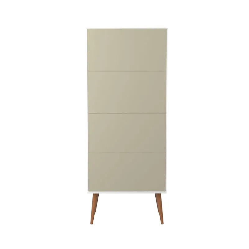 Utopia 10 Bottle Wine Rack China Storage Closet with 4 Shelves in White Gloss and Maple Cream