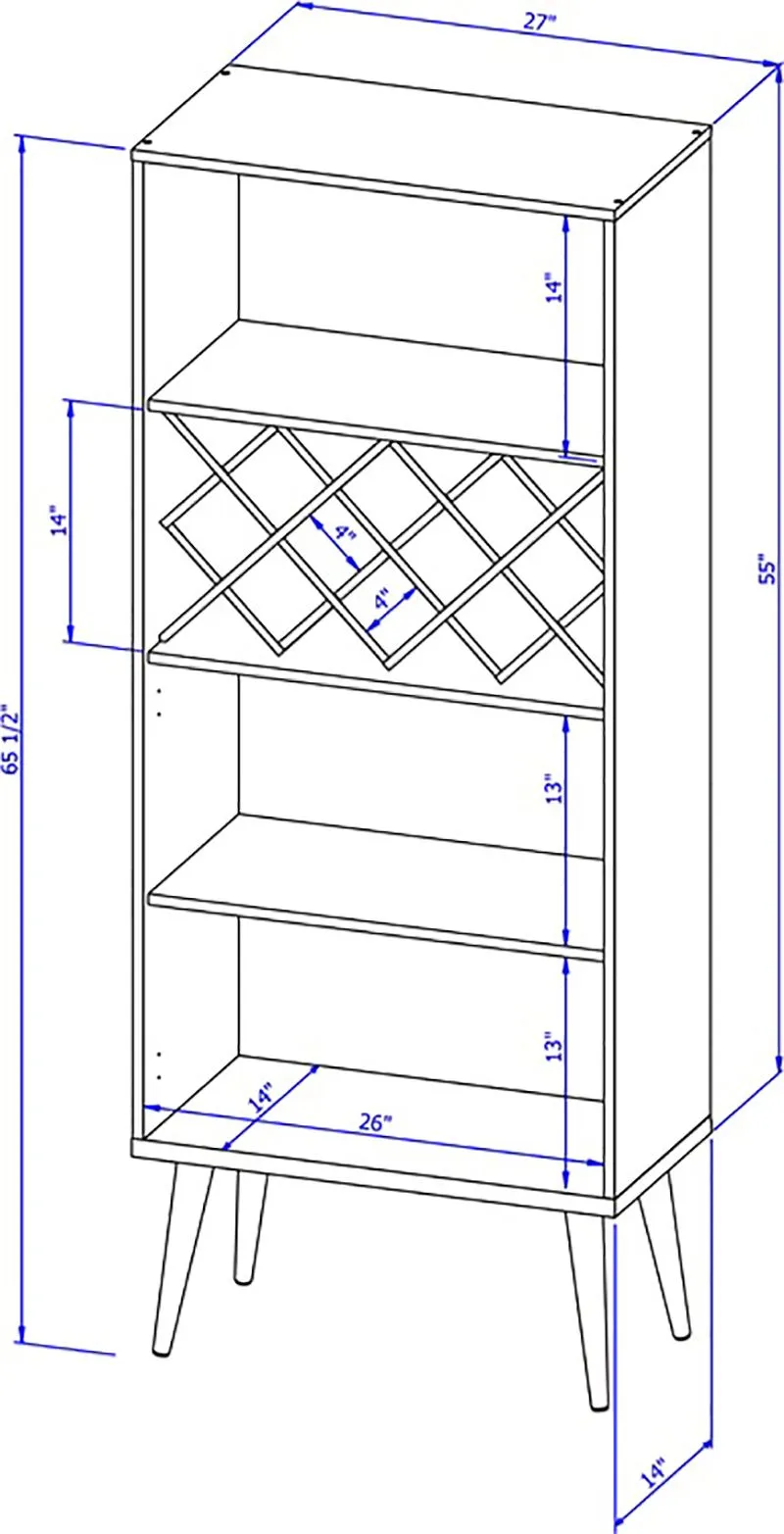 Utopia 10 Bottle Wine Rack China Storage Closet with 4 Shelves in White Gloss and Maple Cream