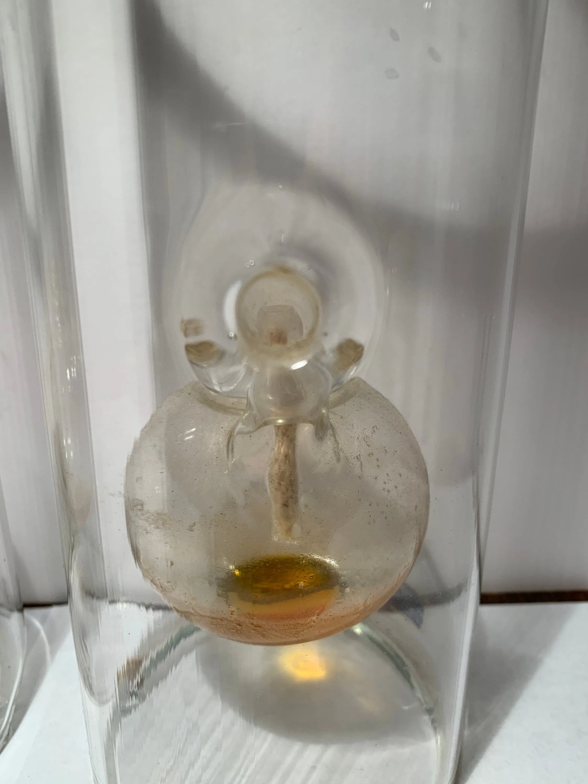 Vintage Glass Kerosene Lamps, Pair