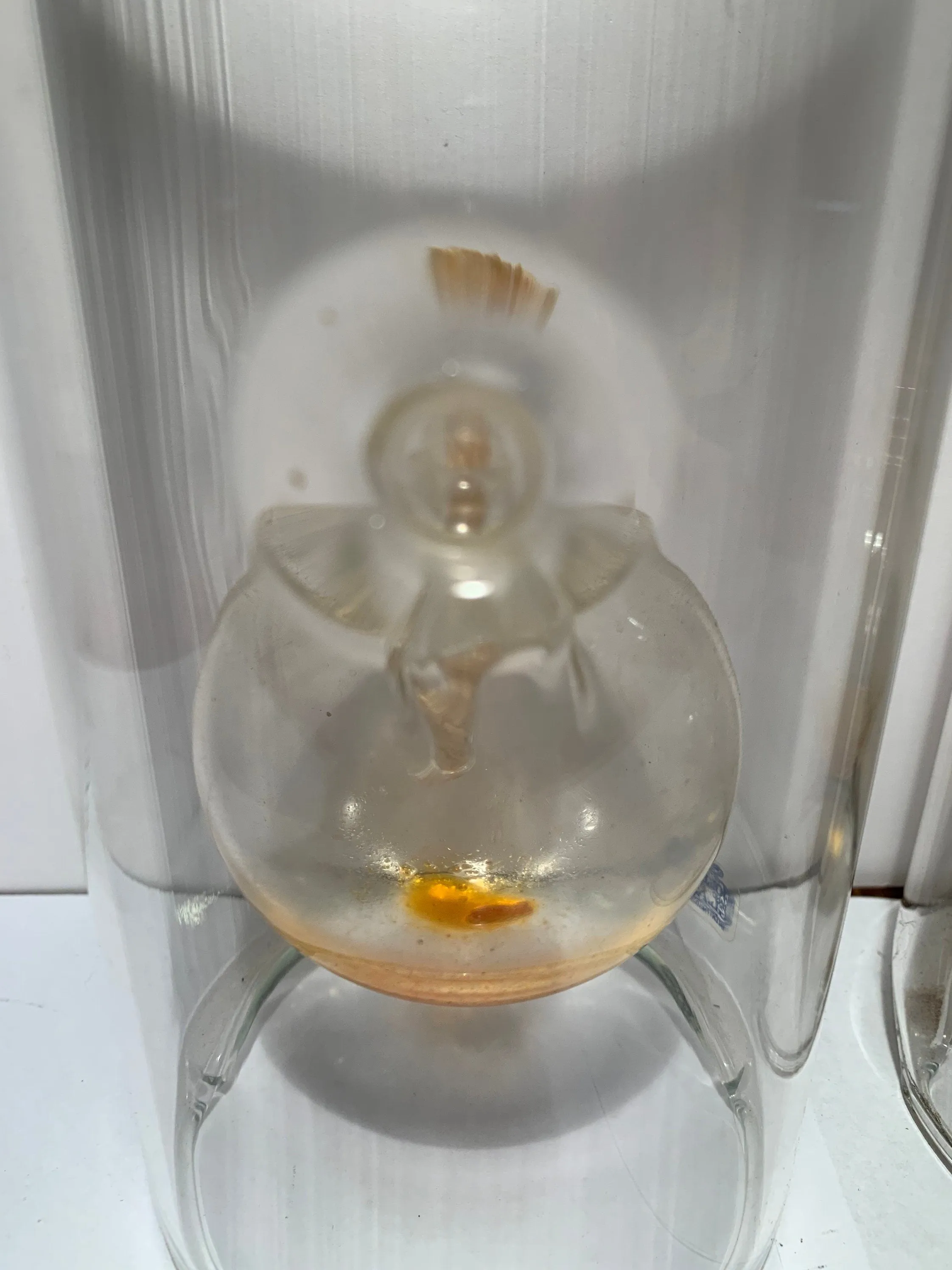 Vintage Glass Kerosene Lamps, Pair