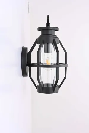 Wall Lamp Sconce for Garage Courtyard Corridor Hallway Doorway Porch Entryway Patio or Indoor, Outside Wall Light Fixture with Waterproof Shade, Matt Black