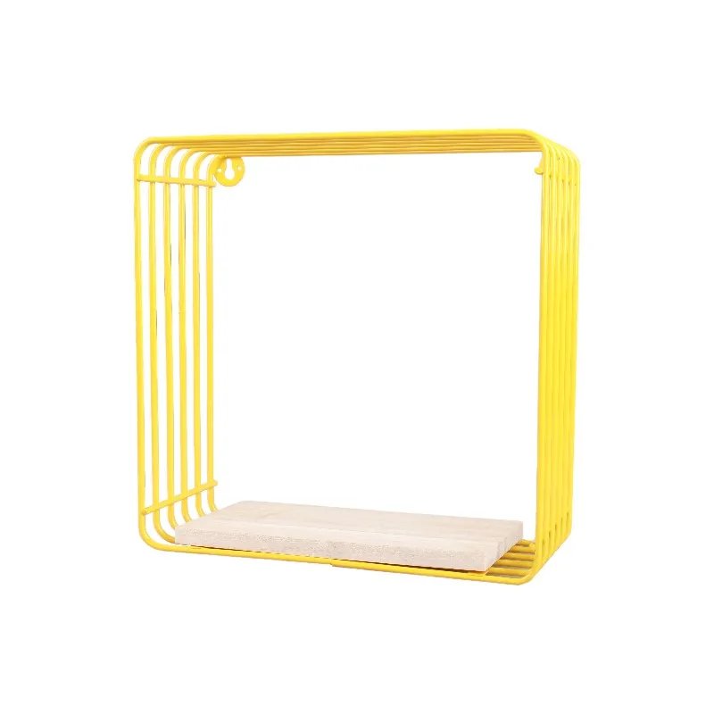 Wall Mounted Metal Wire Cube Display Decor Shelf