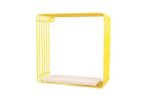 Wall Mounted Metal Wire Cube Display Decor Shelf