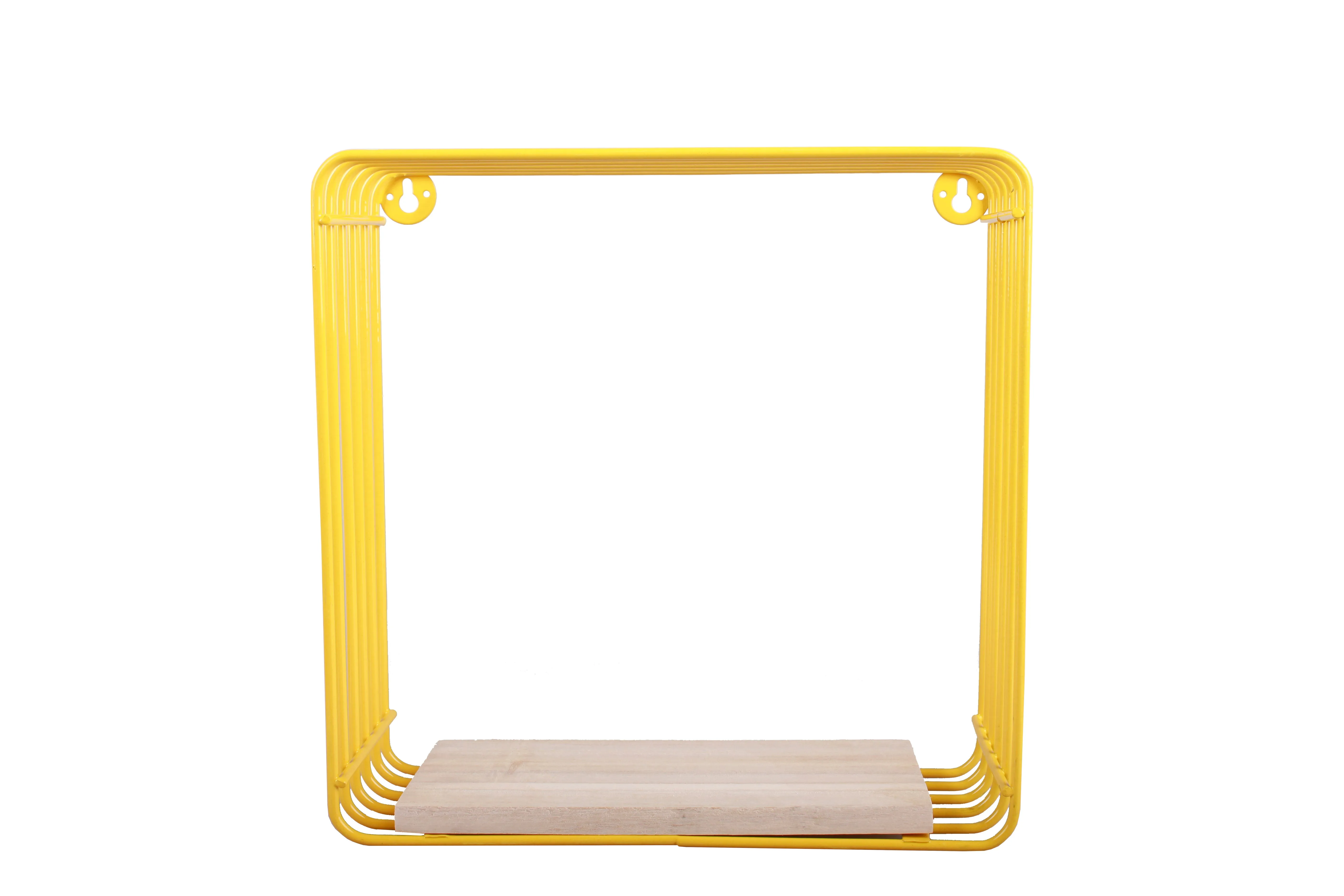 Wall Mounted Metal Wire Cube Display Decor Shelf