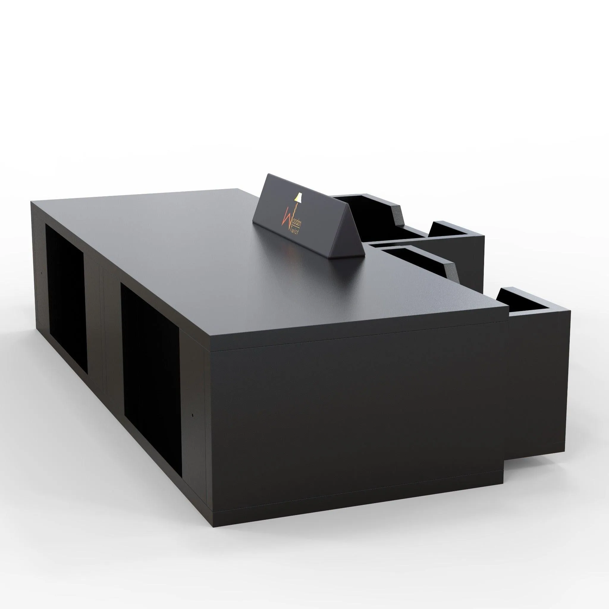Wooden Twist Exclusively Launched Engineered Wood Wall Shelf with Drawer