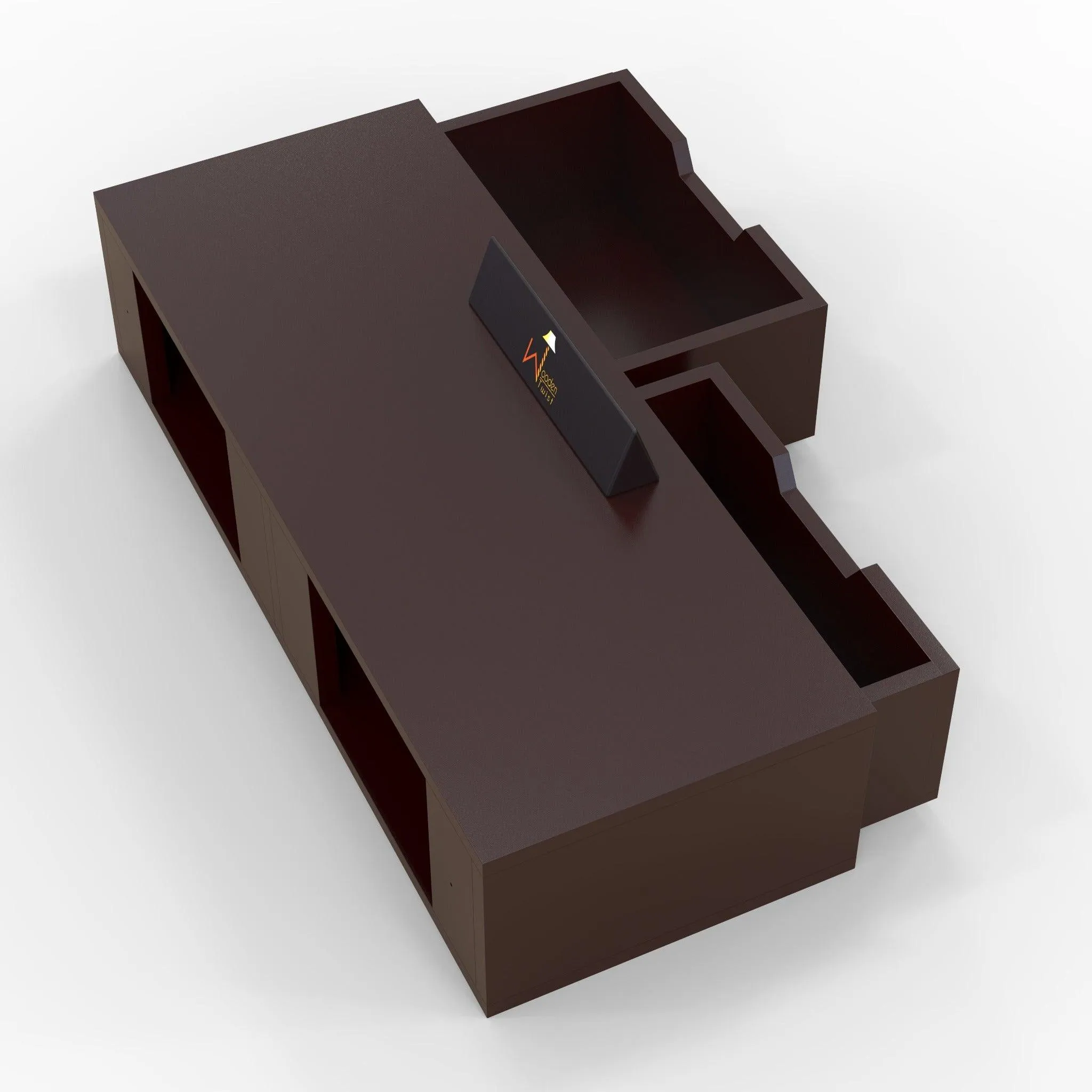 Wooden Twist Exclusively Launched Engineered Wood Wall Shelf with Drawer