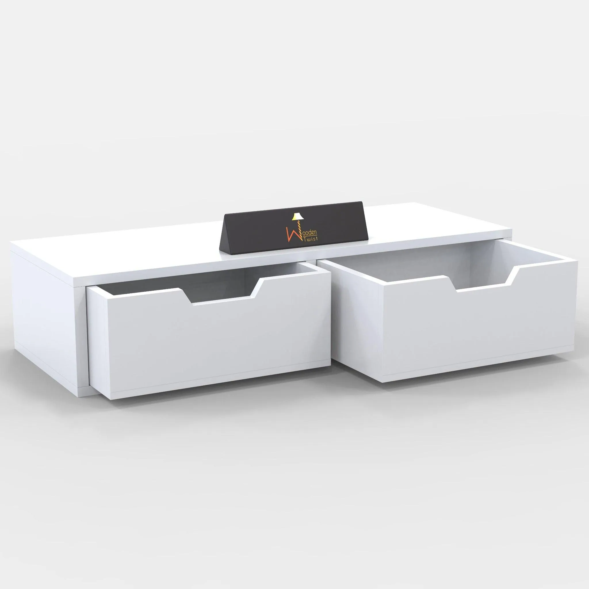 Wooden Twist Exclusively Launched Engineered Wood Wall Shelf with Drawer