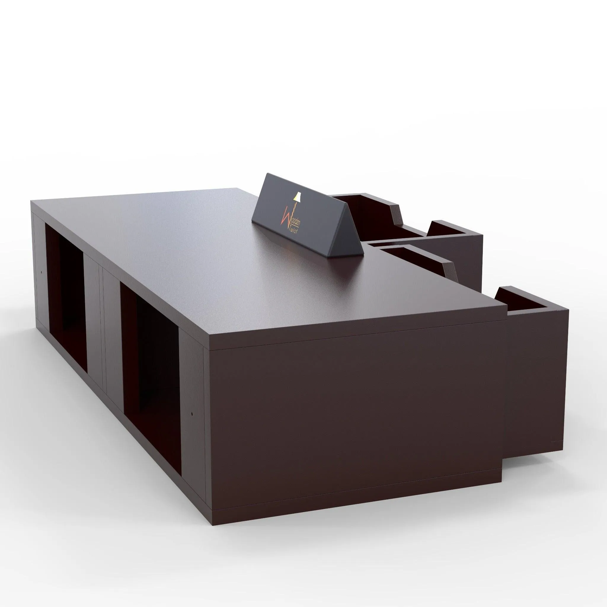 Wooden Twist Exclusively Launched Engineered Wood Wall Shelf with Drawer
