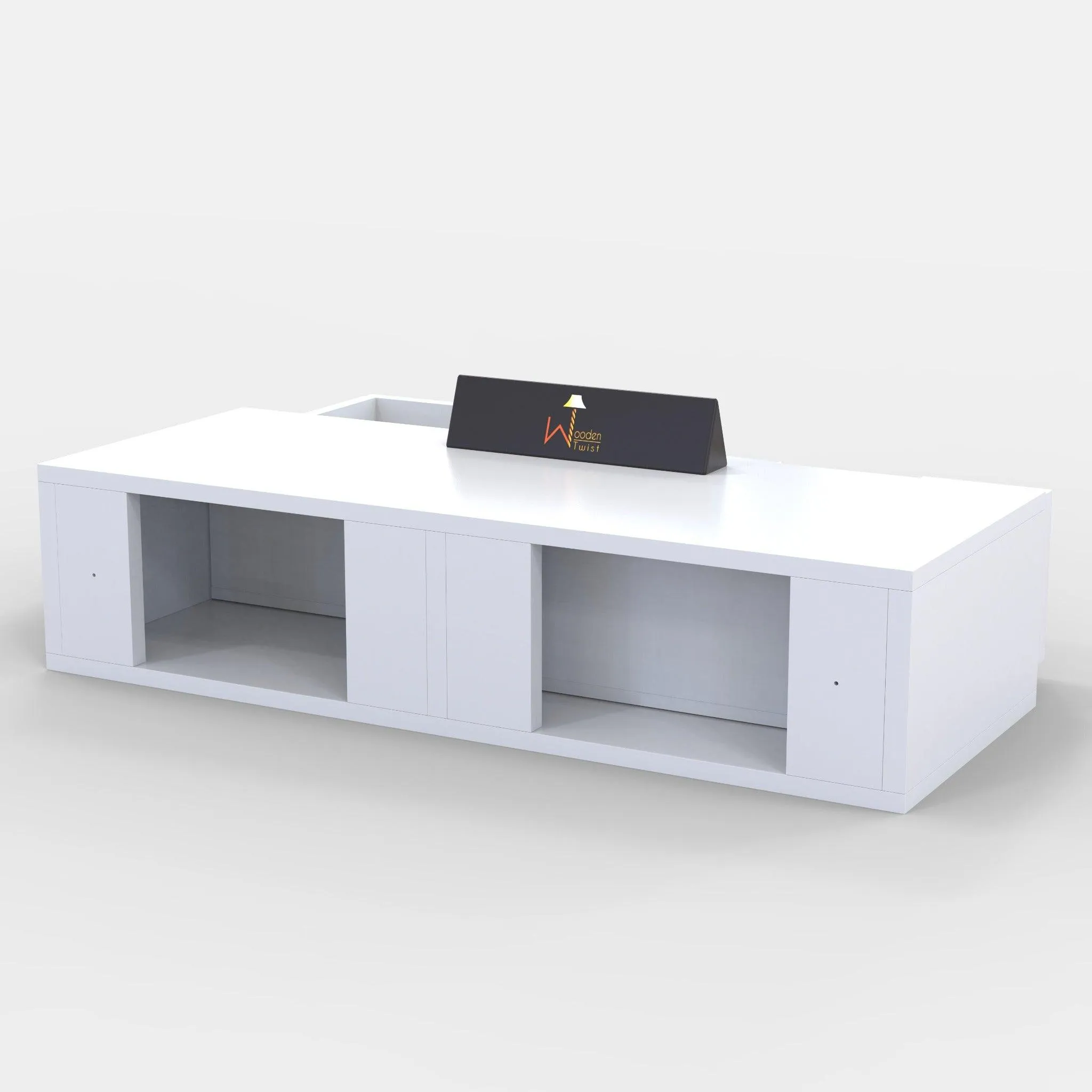 Wooden Twist Exclusively Launched Engineered Wood Wall Shelf with Drawer