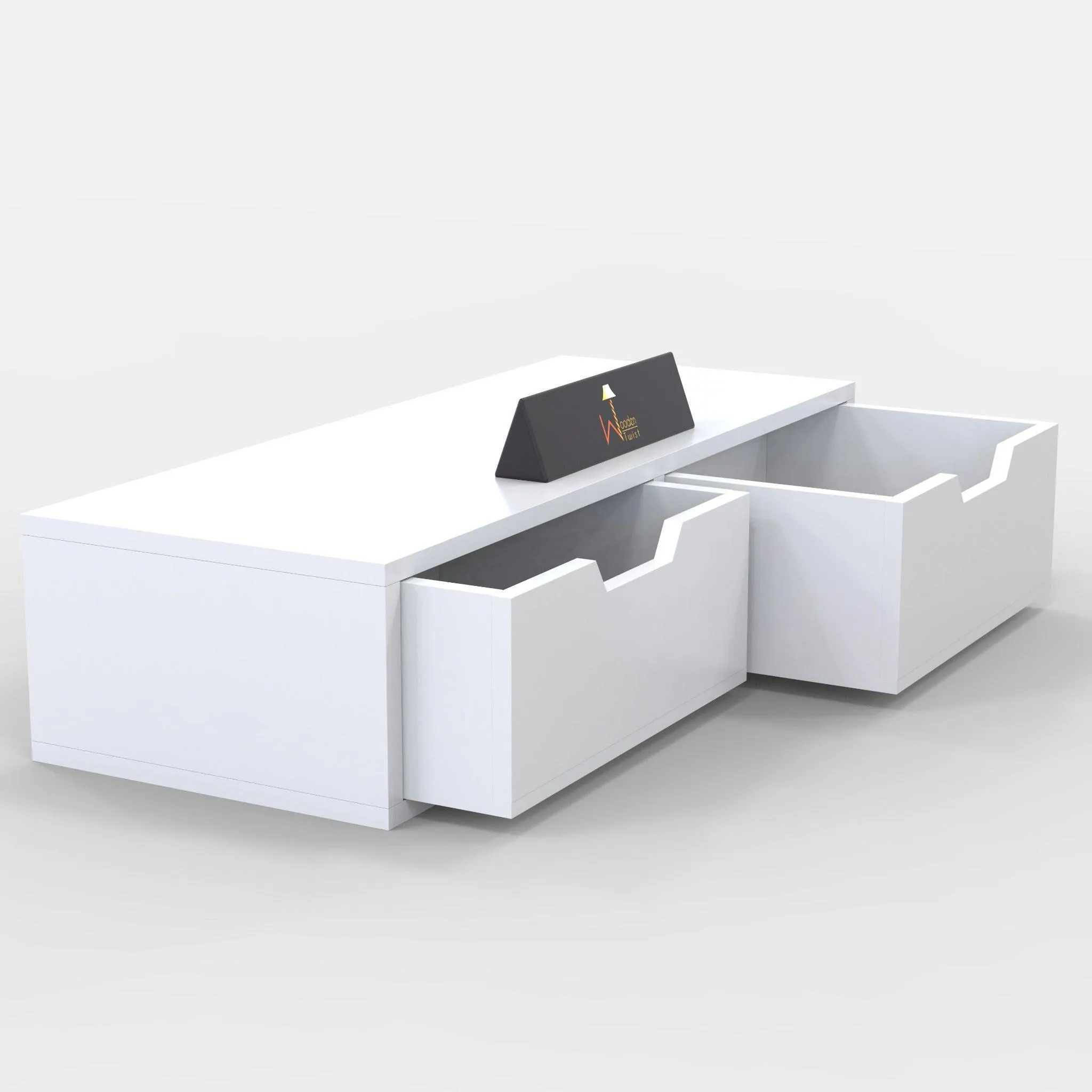 Wooden Twist Exclusively Launched Engineered Wood Wall Shelf with Drawer
