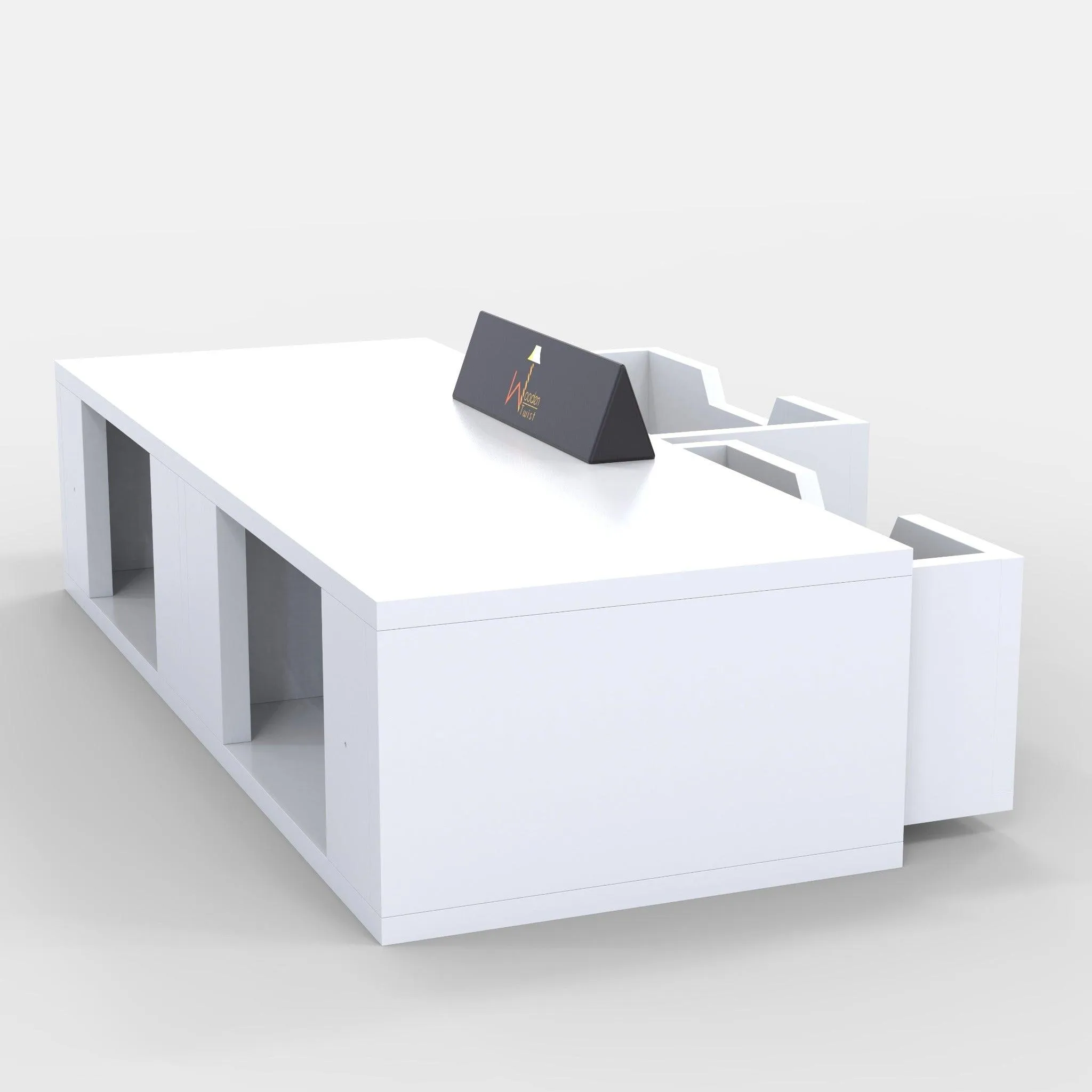 Wooden Twist Exclusively Launched Engineered Wood Wall Shelf with Drawer