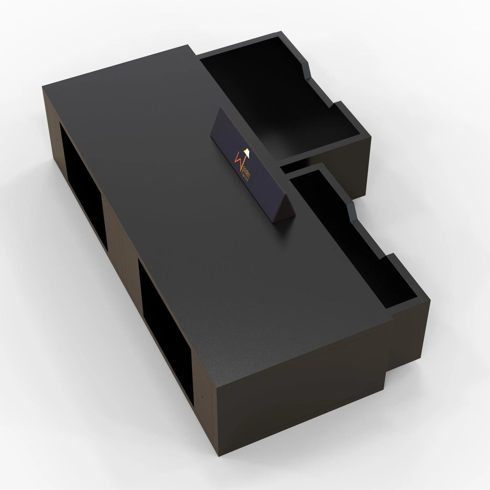 Wooden Twist Exclusively Launched Engineered Wood Wall Shelf with Drawer