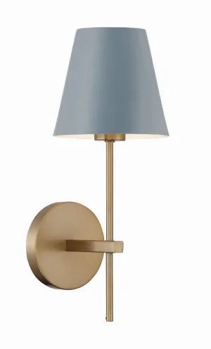 Xavier 1-Light Wall Sconce in Vibrant Gold & Blue