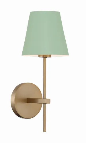 Xavier 1-Light Wall Sconce in Vibrant Gold & Green